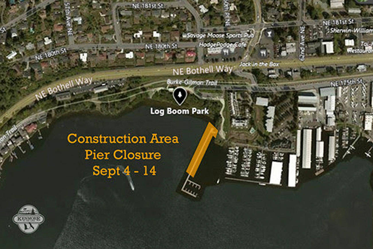 City of Kenmore plans temporary closure of pier at Log Boom Park