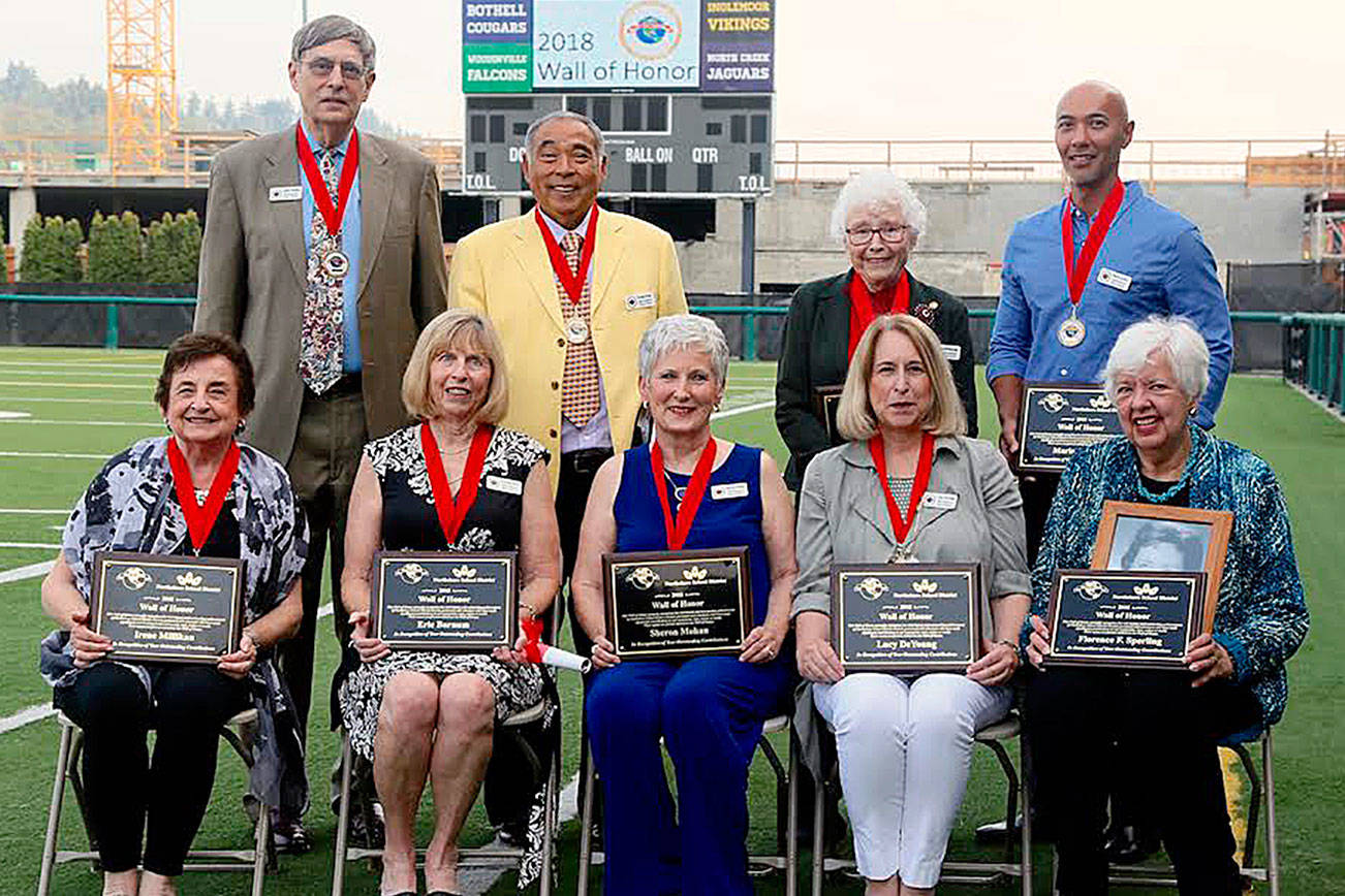 The nine inductees were honored Aug. 16. Photo courtesy of Northshore School District.