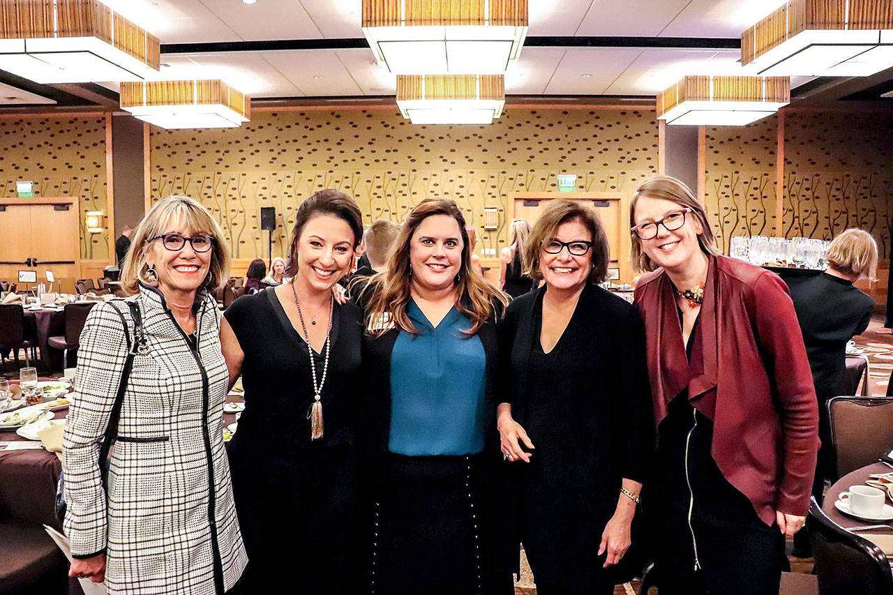 From left: Wendy Hardman, Lauren Silvernail, Dr. Lisa Greenwald, Mimi Siegel, Jenny Lay-Flurrie. Photo courtesy of Kindering’s Facebook page.