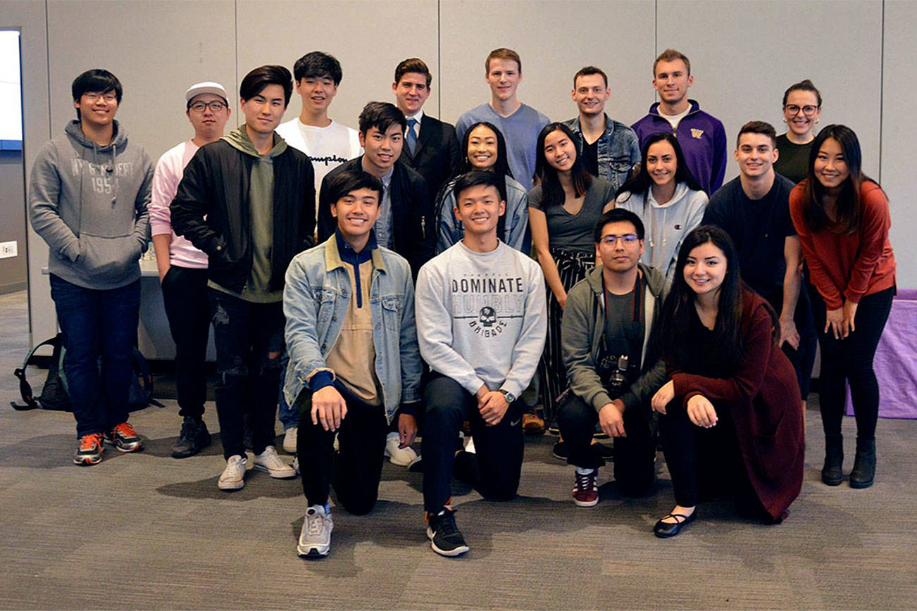 UW Bothell students spread warmth for scarf project