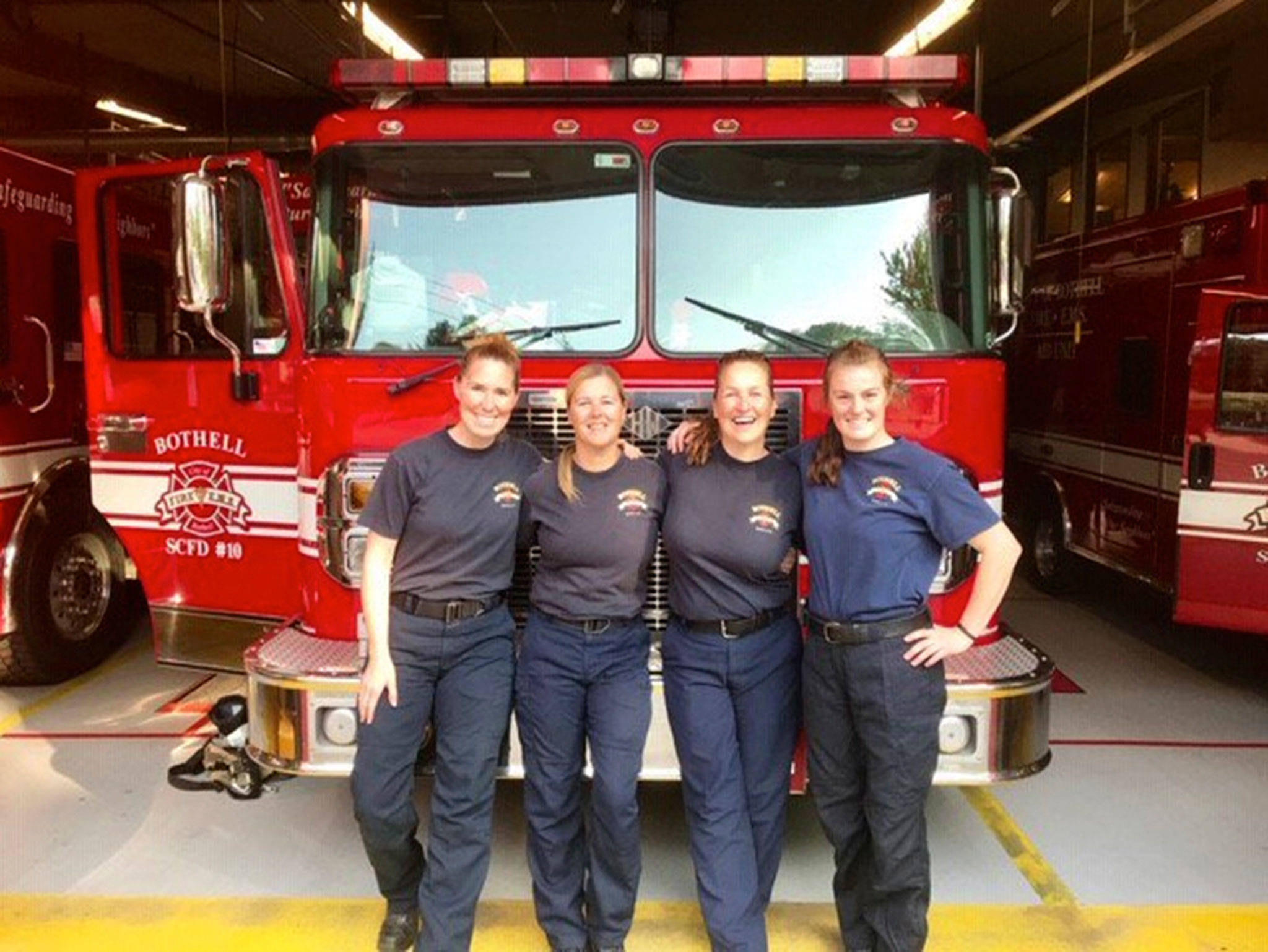 The Bothell Fire Department celebrated its female employees on International Women’s Day, March 8. Photo via Twitter