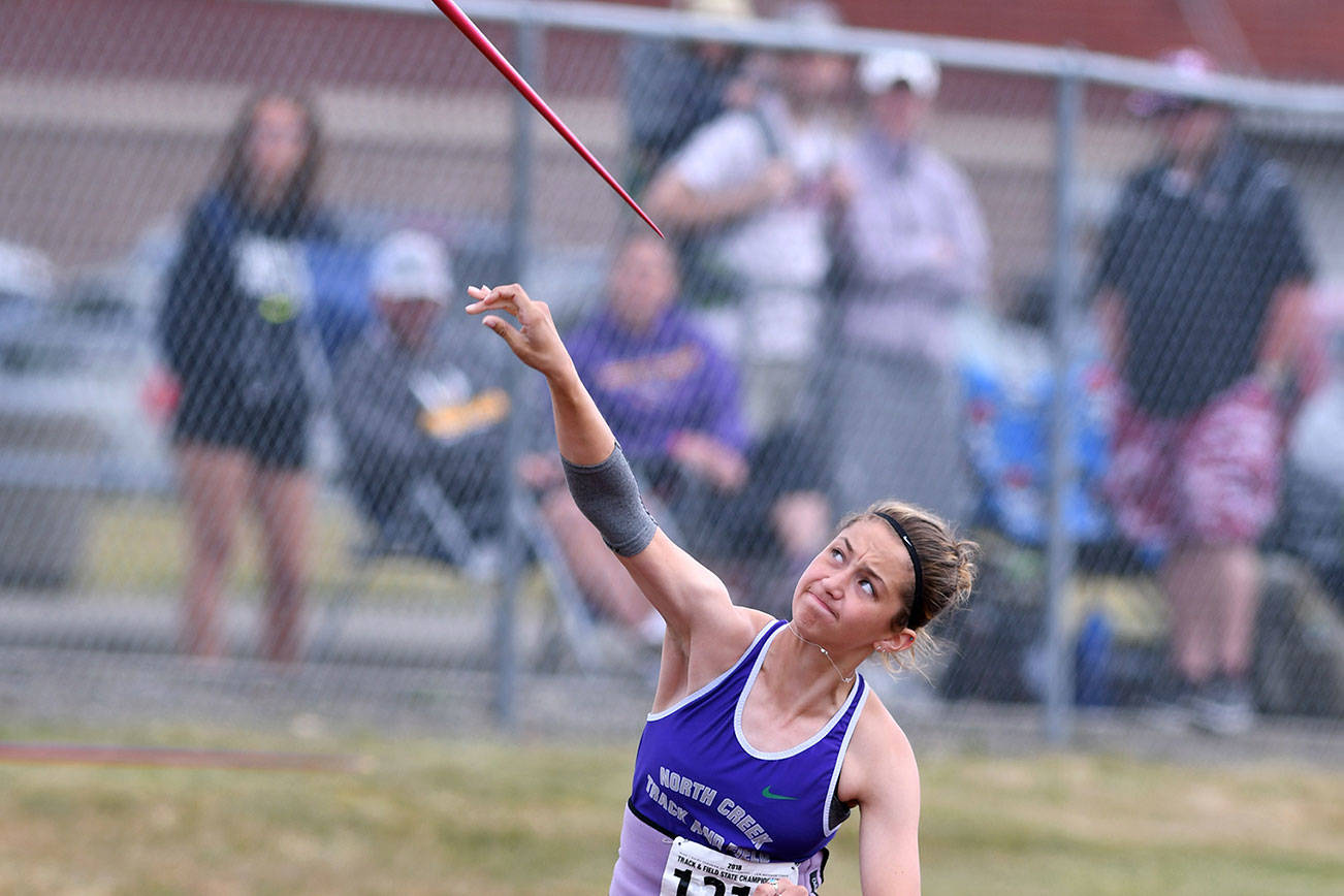 North Creek’s Holmer ranked first nationally this season in javelin