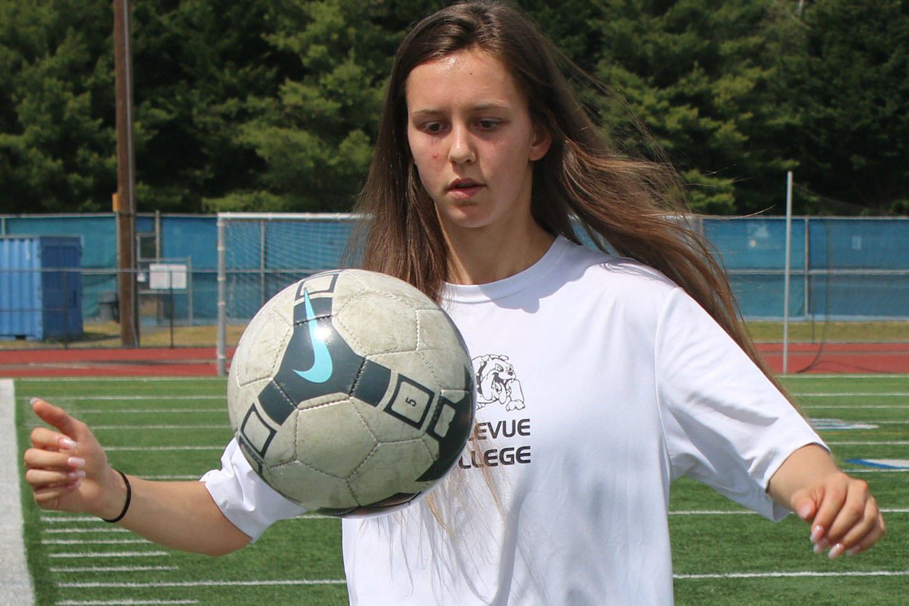 Levinte scores at soccer and track