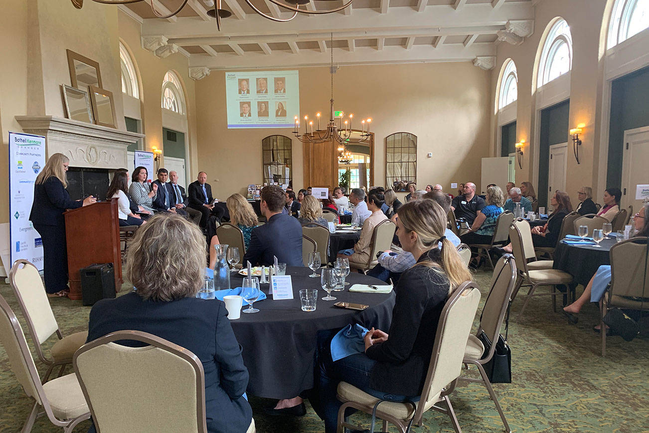 Local business professionals attended the luncheon headed by six state legislators. Madeline Coats/staff photo