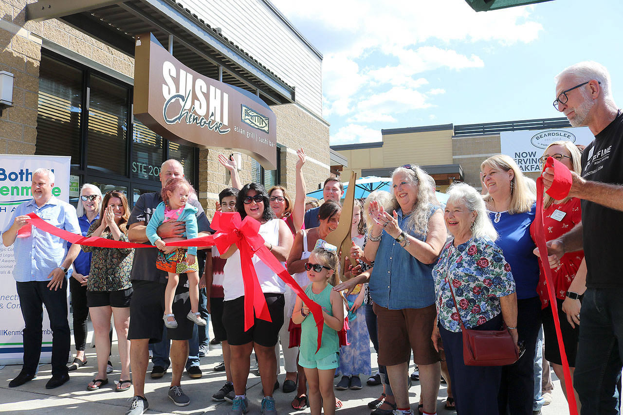 The Bothell Kenmore Chamber of Commerce held a ribbon cutting ceremony for the new Friday Market on July 12.Stephanie Quiroz/staff photo