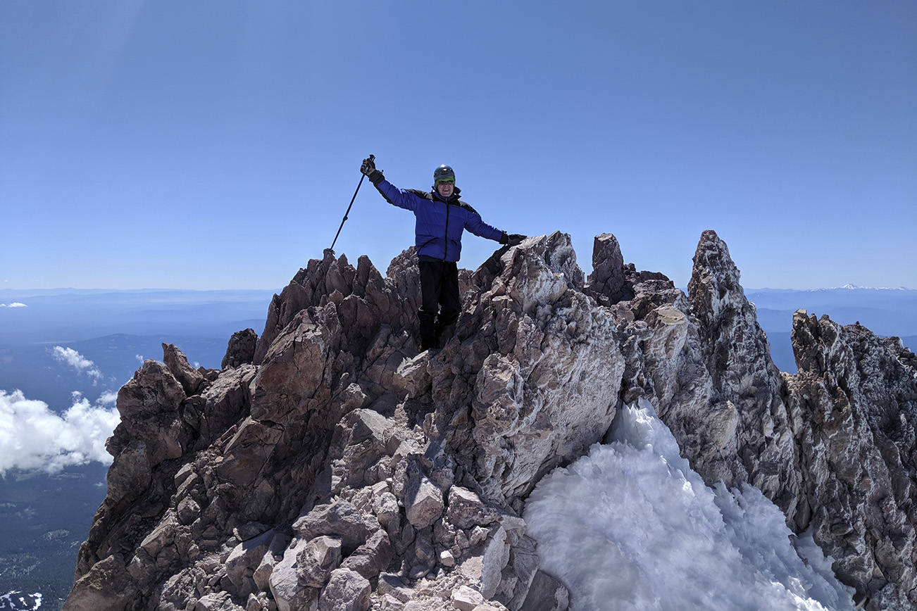 Courtesy photo                                 Mercer Island financial adviser Bob Toomey recently summited Mount Shasta in California.