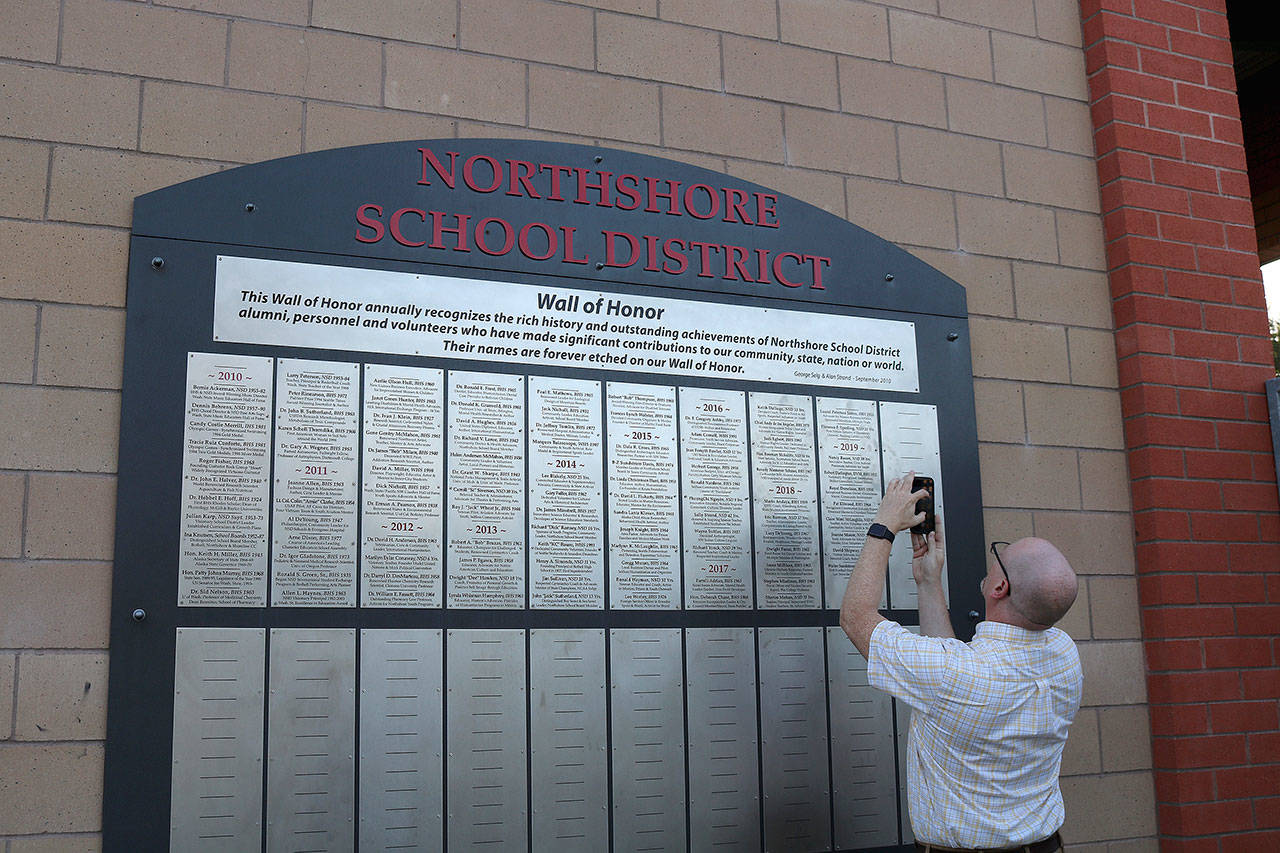 The Wall of Honor was unveiled in 2010 to recognize outstanding achievement of NSD alumni, staff and volunteers. Stephanie Quiroz/staff photo