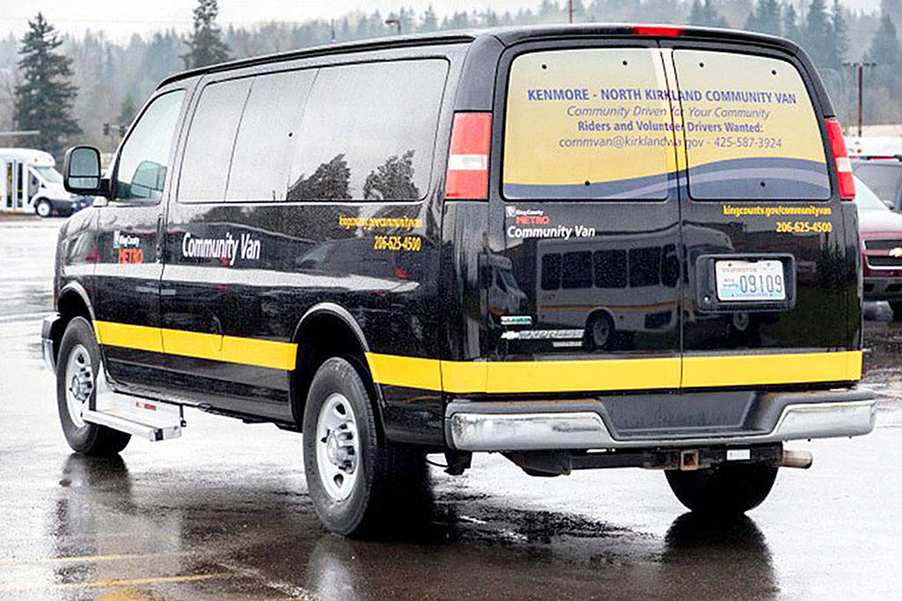 One of the vans in King County Metro’s Community Connections project. Photo courtesy of city of Kirkland