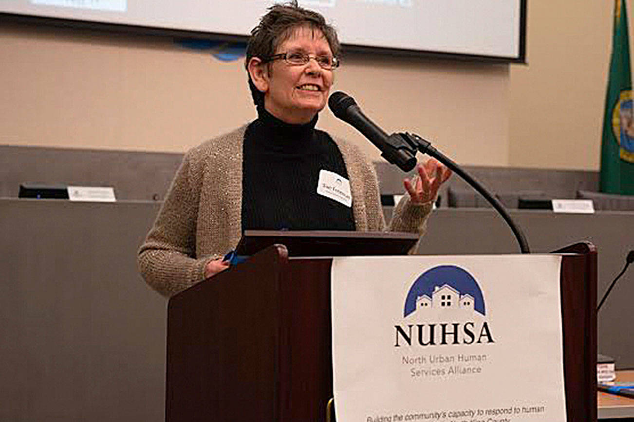 Sue Freeman was recognized as the human services champion of the year by the North Urban Human Services Alliance (NUHSA) at the organization’s annual awards program held on Dec. 3. Photo courtesy of Michael Powell