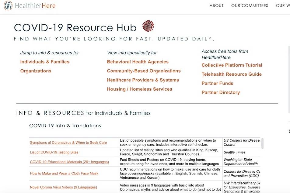 Nonprofit launches new online COVID-19 local resource hub for King County
