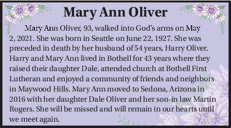 Mary Ann Oliver | Obituary