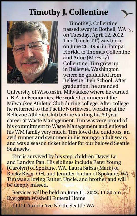 Timothy J. Collentine | Obituary