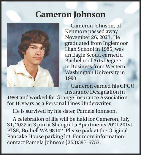 Cameron Johnson | Obituary