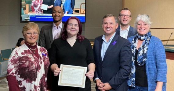 King County Council members pose with newly appointed Amanda Dodd. (Courtesy of King County Council)