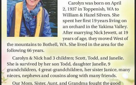 Carolyn Joyce Jewett | Obituary