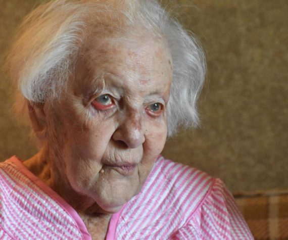 Hilde at her 103rd birthday party. Photo by Alex Bruell.