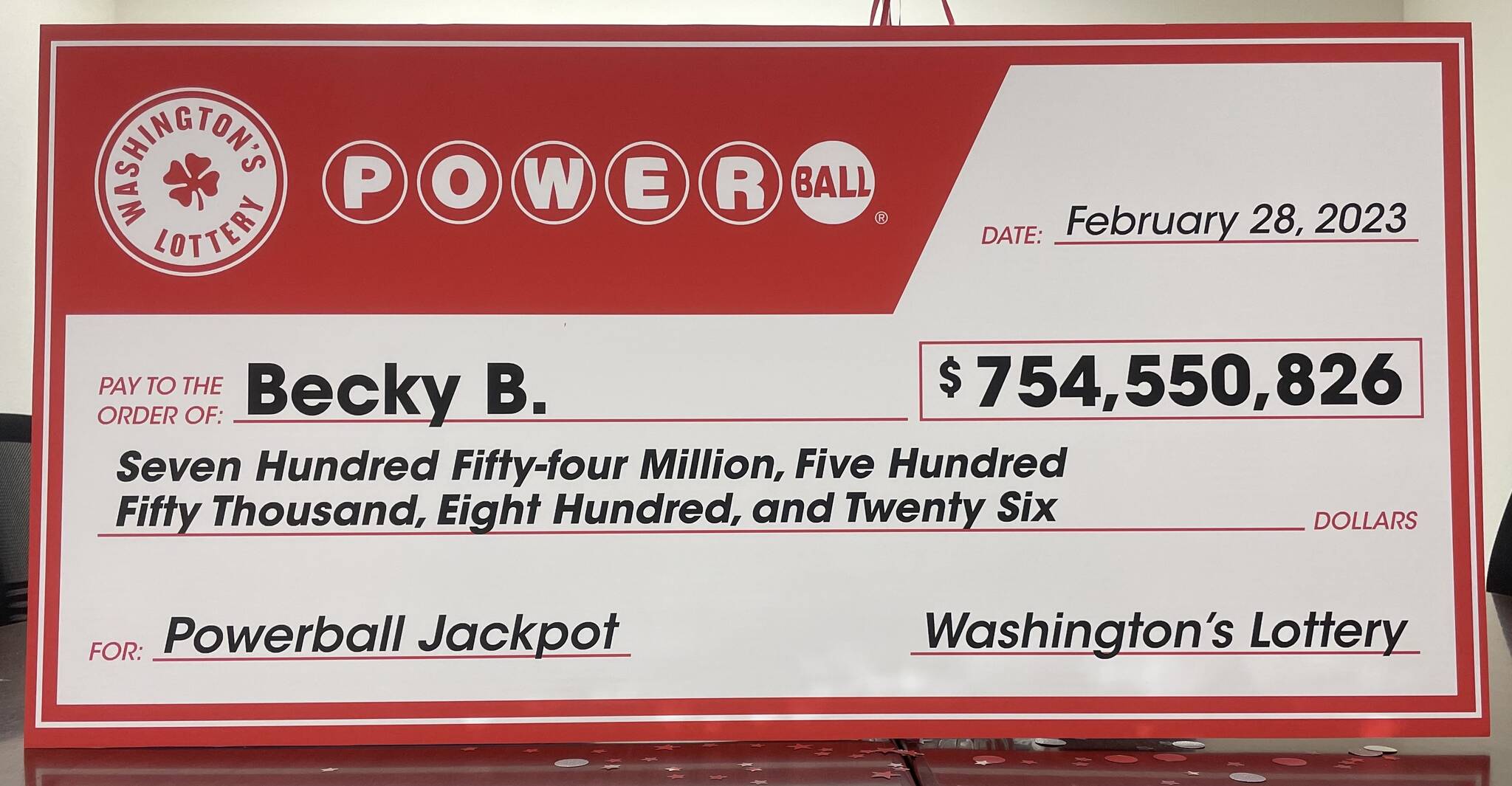 Washington sales lotto jackpot