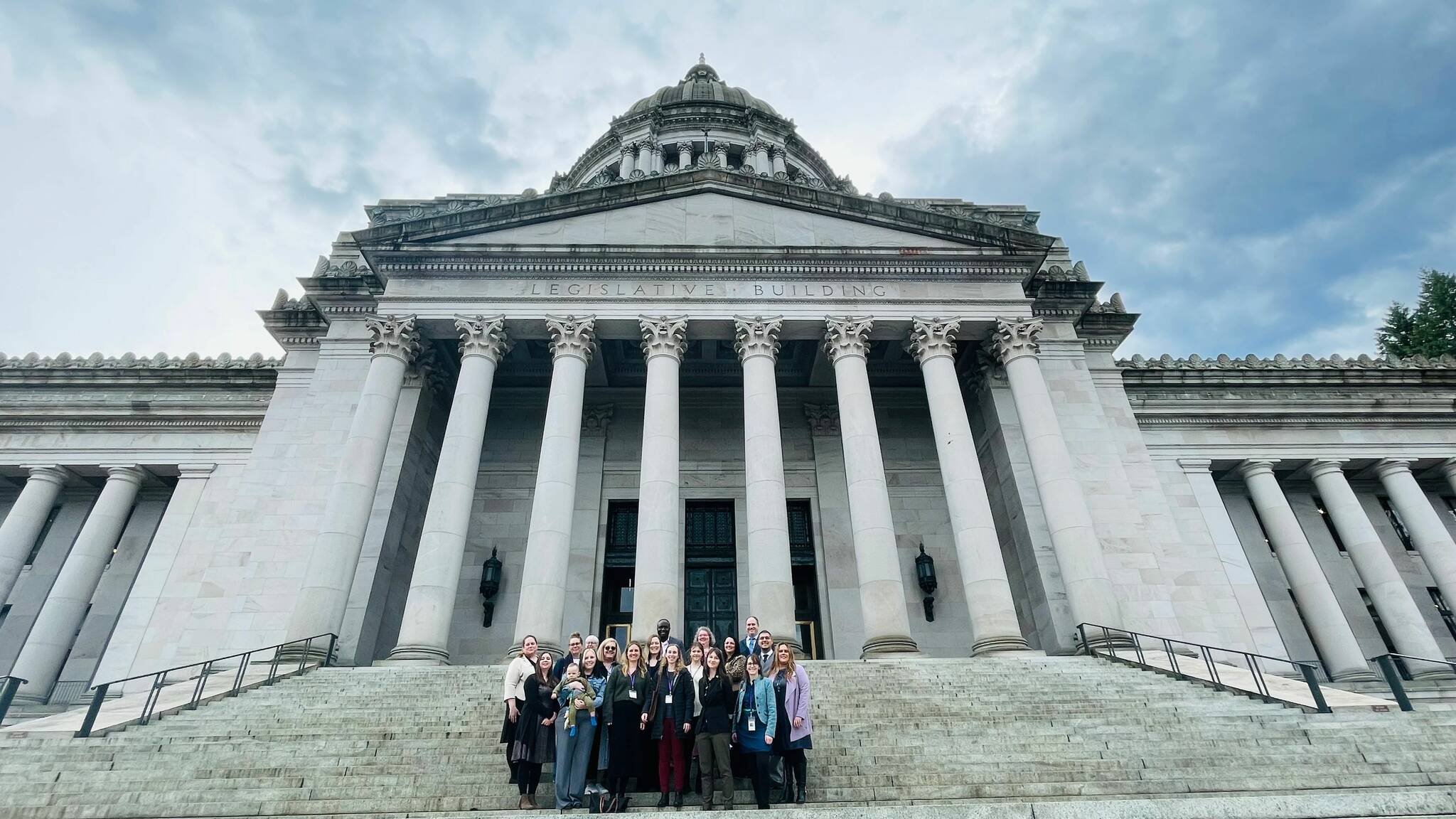 Washington Early Support for Infants and Toddlers program advocacy group at the State Capitol for HB 1916. (Photo Courtesy of Kindering)