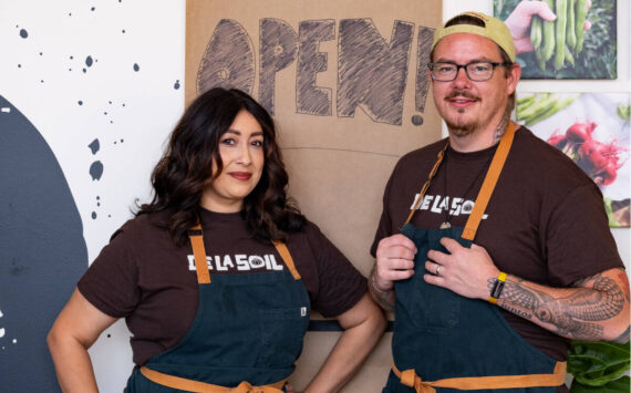 De La Soil owners and chefs Cody & Andrea Westerfield. The farm-to-table restaurant, at Copperworks Kenmore, draws the vast majority of its produce from the nearby Tuk Muk Farm in Woodinville, WA. Courtesy Copperworks Distillery