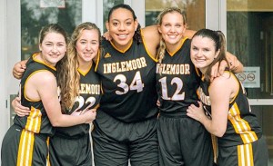 Inglemoor girls basketball team seniors Sammi WIlliams