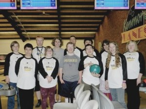 Inglemoor High School students who participated in the Special Olympics bowling event at Kenmore Lanes include