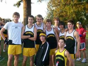 The Inglemoor High boys cross-country team won the Tomahawk Twilight Meet last Saturday at Cedarcrest Golf Course in Marysville. Back row (from left): Bernie Hagen (captain)