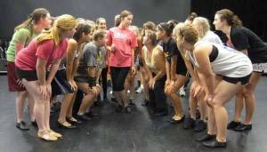 Soloist Chelsea Wing and cast rehearsing 'Thoroughly Modern Millie.'