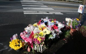 A memorial for Sarah Paulson has appeared at the corner of NE 160th St. and Juanita Drive Northeast where she was hit and killed by a Kirkland man.