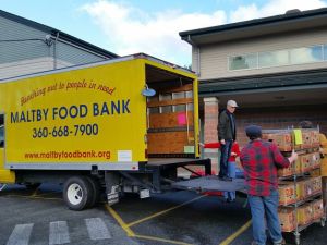 The Maltby Food Bank truck.