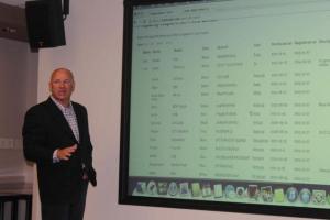 Shawn Tierney gives a demonstration of his new website