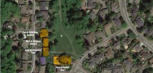 The view of Kyle Tate’s home in connection with the North Summit Park.