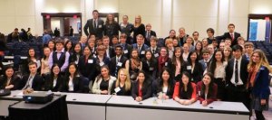 Inglemoor High School delegates at the Vancouver Model United Nations conference held Feb. 22-23.