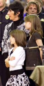 Sen. Rosemary McAuliffe and her granddaughters