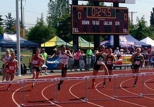 Inglemoor's Darhian Mills took home the state title in the girls 300-meters during the State Championship Track and Field meet held at Mount Tahoma High School May 30-31.