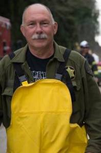 This is a photo of Deputy Bergstrom on scene during the SR 530 slide operations. The photo was taken in April 2014.