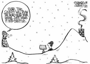 The county will plow the road near your house | Cartoon for Oct. 19