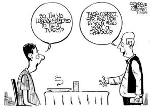 How is your bowl of chowder? | Cartoon for April 2