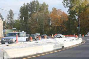 Drivers cruise through Wayne Curve on a recent morning.