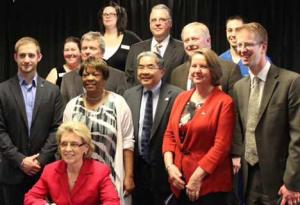 Some of those pictured are Gov. Chris Gregoire