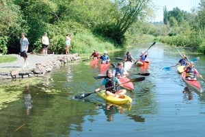 Kenmore will host the first Kenmore-Cascade kayak and canoe races this Saturday on the Sammamish Slough.