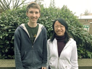Inglemoor High School seniors Nathan Morgan and Corrina Lee.