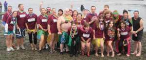The Northshore Wranglers team before taking the plunge into Lake Union last Saturday.