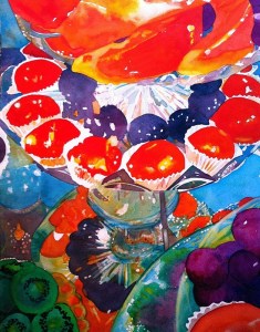 Charlene Collins Freeman of Kenmore has been accepted into its 21st Annual Waterworks 2012 Membership Exhibition for this work titled London Sweets.