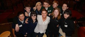 The Inglemoor High School newspaper and yearbook students with advisor Kirsten Vesely