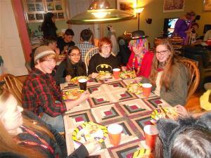 Members of the Bothell High School Future Business Leaders of America during the 2013 'Hunger Drive' to benefit Hopelink.