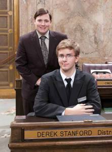 Dawson P. Honey served as a page to Representative Derek Stanford.