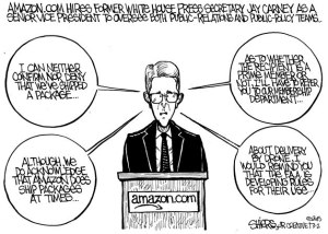Jay Carney will oversee public relations for Amazon.com | Cartoon for Feb. 3