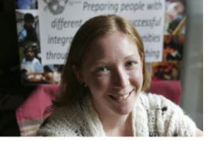 Donning a Peruvian shawl