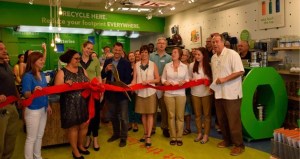 The city of Bothell and it's citizens celebrate the ribbon cutting of Recology CleanScapes new retail store and customer service center.