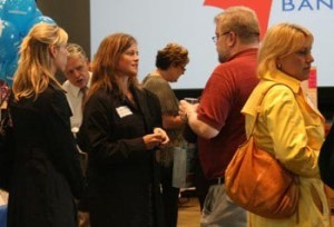 Greater Bothell Chamber of Commerce members mingle at a summer 2010 event.